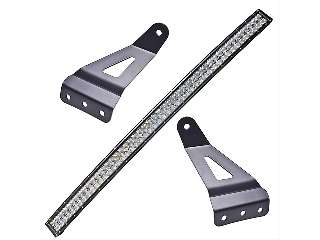 Oracle Brackets; Curved 50 in. White LED Light Bar with Brackets (07-13 Sierra 2500 HD)