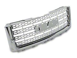 Grille; CNC Machined Main; Oval Punch; Chrome (07-13 Sierra 1500)