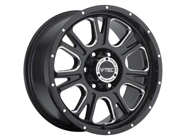 Vision Off-Road Fury Gloss Black Milled 6-Lug Wheel; 18x8.5; 18mm Offset (05-15 Tacoma)