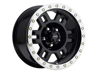 Vision Off-Road Manx Gloss Black Machined 6-Lug Wheel; 17x8.5; 0mm Offset (21-24 Bronco, Excluding Raptor)