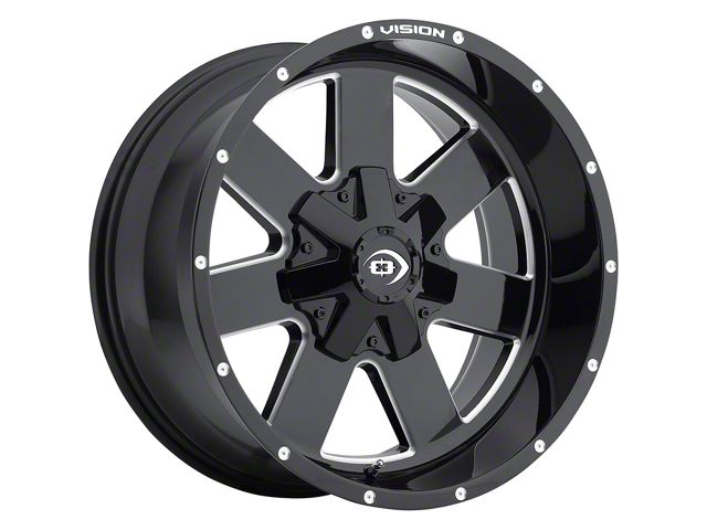 Vision Off-Road Arc Gloss Black Milled 6-Lug Wheel; 17x9; 12mm Offset (16-23 Tacoma)