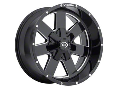 Vision Off-Road Arc Gloss Black Milled 6-Lug Wheel; 17x9; -12mm Offset (10-24 4Runner)