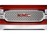 Putco Punch Design Upper Grille Overlay Insert with Emblem Cutout; Polished (99-02 Sierra 1500)