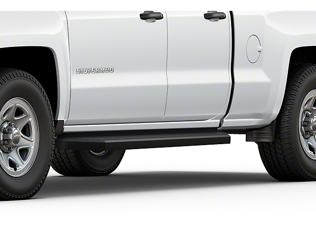 H-Style Running Boards; Black (07-19 Sierra 2500 HD Extended/Double Cab)