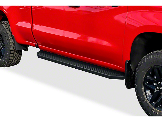 H-Style Running Boards; Black (20-22 Sierra 2500 HD Double Cab)