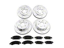 Proven Ground C&L Series Super Sport HD 6-Lug Brake Rotor and Pad Kit; Front and Rear (14-18 Sierra 1500)