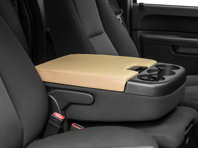 RedRock Leather Center Console Cover; Tan (07-13 Sierra 1500)