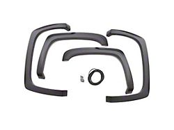 Fender Flare; Sport Style; Front and Rear; Smooth Black Finish; 6 x 1-Inch; 4-Piece (07-13 Sierra 1500)