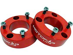 MotoFab 2.50-Inch Front Leveling Kit; Red (07-22 Sierra 1500, Excluding 14-22 AT4 & Denali)