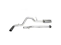 CGS Motorsports Stainless Single Exhaust System with Black Tip; Side Exit (14-18 5.3L Silverado 1500)