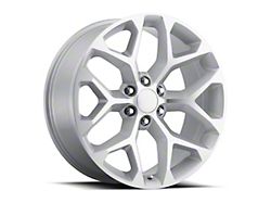 Chevy Snowflake Replica Silver Machined 6-Lug Wheel; 20x9; 27mm Offset (99-06 Sierra 1500)