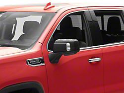 Powered Heated Memory Power Folding Mirror with Puddle Light and Spotter Glass; Textured Black; Driver Side (19-26 Sierra 1500)