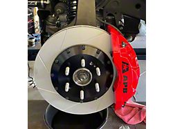 6-Piston Front Big Brake Kit with 16-Inch Slotted Rotors; Red Calipers (14-18 Sierra 1500)