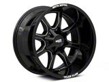 Moto Metal MO970 Gloss Black with Milled Spoke 6-Lug Wheel; 17x8; 0mm Offset (99-06 Sierra 1500)