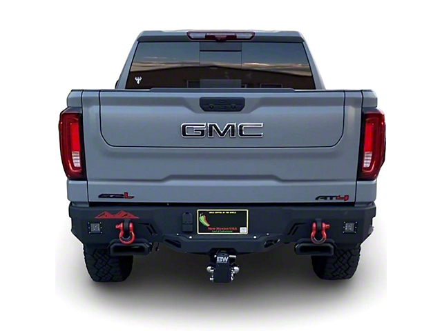 Chassis Unlimited Octane Series Rear Bumper; Not Pre-Drilled for Backup Sensors; Black Textured (19-23 Sierra 1500)