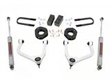 Rough Country Suspension 3.50-Inch Suspension Lift Kit with Strut Spacers and N3 Rear Shocks (19-24 Sierra 1500 w/ OEM Mono-Leaf Springs & w/o Adaptive Ride Control, Excluding AT4)