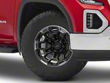 Defiant Wheels DF03 Satin Black and Dark Satin Charcoal 6-Lug Wheel; 18x9; -12mm Offset (19-26 Sierra 1500)