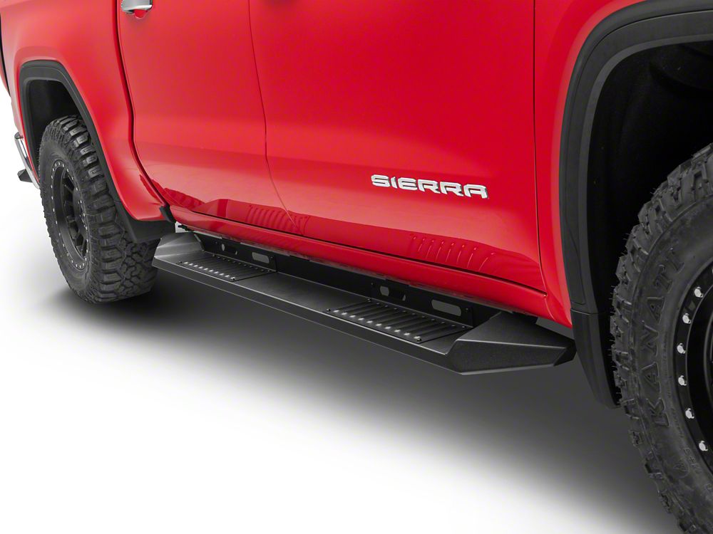 Barricade HD Steel Running Boards; Textured Black (19-24 Sierra 1500 ...