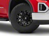 Mammoth Vex Satin Black Machined 6-Lug Wheel; 17x9; -6mm Offset (19-26 Sierra 1500)