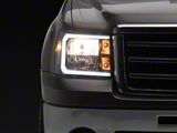 Raxiom LED Bar Headlight; Chrome Housing; Clear Lens (07-13 Sierra 1500)