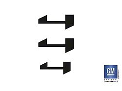 Emblems Plus AT4 Emblem Inlay Decals; Gloss Black (19-26 Sierra 1500 AT4)