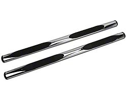 Barricade 4-Inch Oval Straight End Side Step Bars; Stainless Steel (17-22 F-250/F-350 Super Duty SuperCrew)