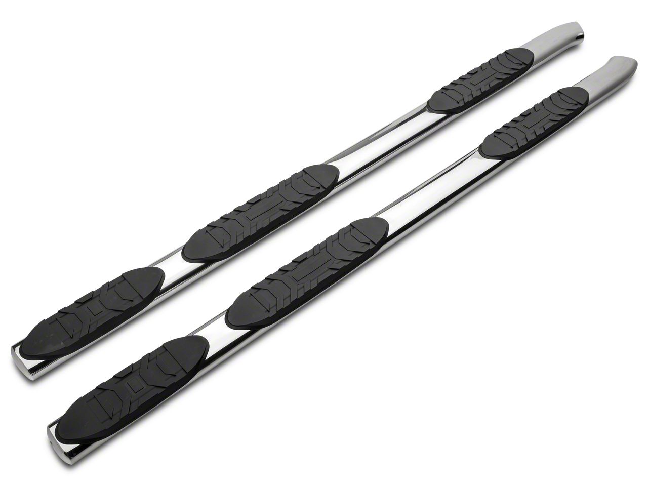 Barricade Super Duty 5Inch Oval Bent End Wheel to Wheel Side Step Bars