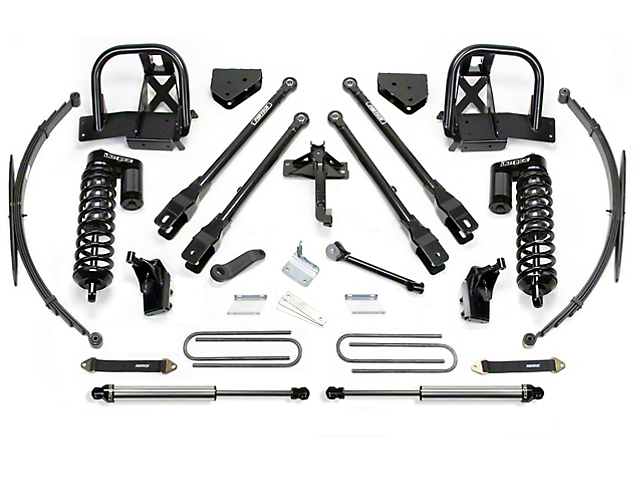 Fabtech 8-Inch 4-Link Suspension Lift Kit with Dirt Logic 4.0 Coil-Overs, Dirt Logic Shocks and Rear Leaf Springs (11-16 4WD F-350 Super Duty)