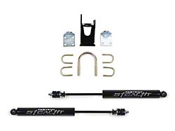 Fabtech Dual Stealth Steering Stabilizer for 6 to 8-Inch Lift; Opposing Style (11-22 4WD F-250 Super Duty)
