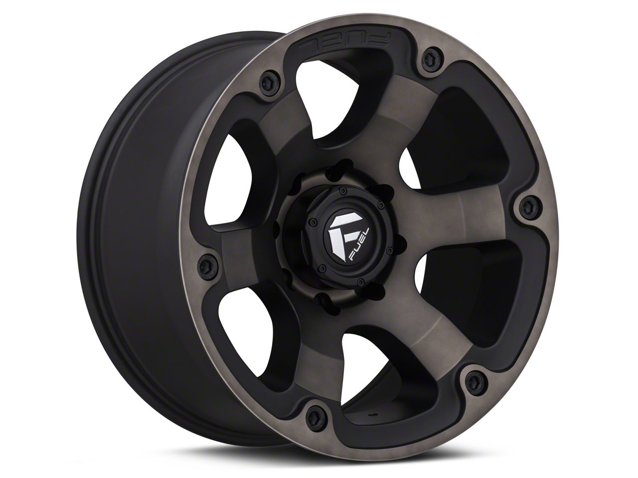 Fuel Wheels F250 Super Duty Beast Matte Black Machined 8Lug Wheel