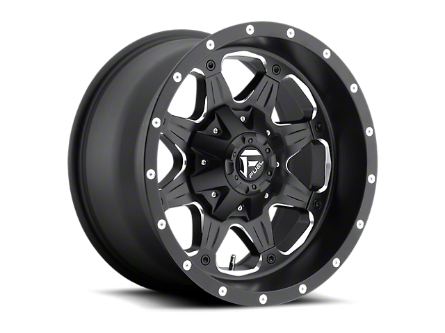 Fuel Wheels Boost Matte Black Milled 8-Lug Wheel; 18x9; -12mm Offset (17-22 F-350 Super Duty SRW)