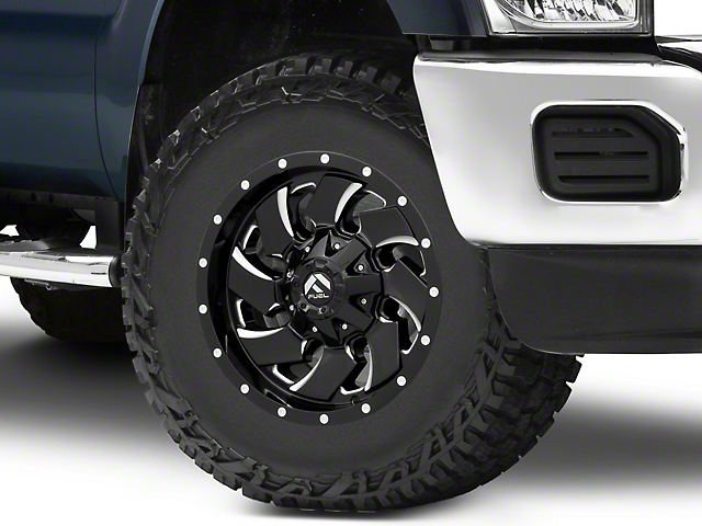 Fuel Wheels Cleaver Gloss Black Milled 8-Lug Wheel; 20x10; -18mm Offset (11-16 F-350 Super Duty SRW)