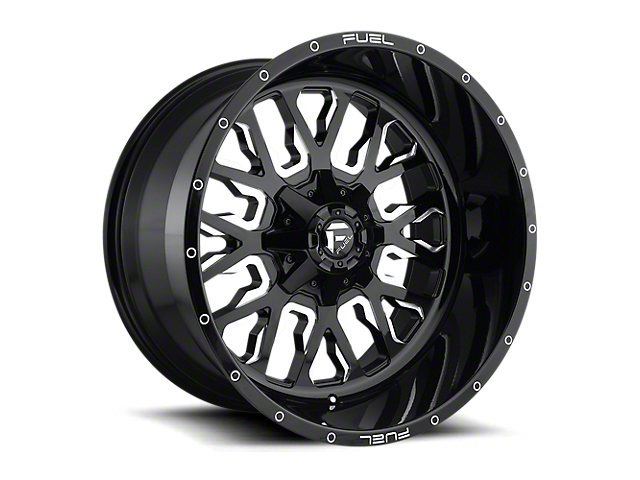 Fuel Wheels Stroke Gloss Black Milled 8-Lug Wheel; 20x9; 1mm Offset (11-16 F-350 Super Duty SRW)