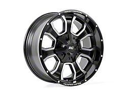 Rough Country One-Piece Series 93 Matte Black Milled 8-Lug Wheel; 20x10; -18mm Offset (17-22 F-250/F-350 Super Duty)