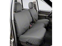 Covercraft SeatSaver Front Seat Cover; Gray; With 40/20/40-Split Bench Seat, Adjustable Headrests, Fold-Down Console, Cupholders, Lid, Storage Under Center Seat and Seat Airbags (17-18 F-250 Super Duty)