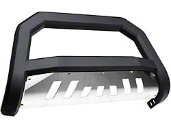 Armordillo Bumper Push Bar; AR Series; With Aluminum Skid Plate; Matte Black (11-16 F-250 Super Duty)