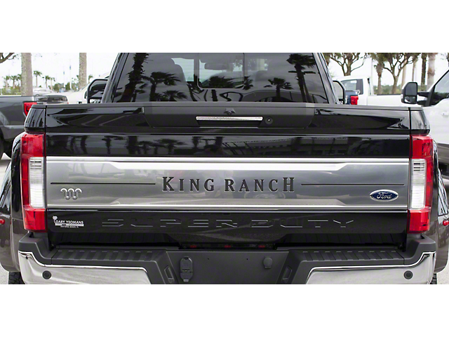 Tailgate Insert Letters; Reflective Gloss Black (17-19 F-350 Super Duty King Ranch)