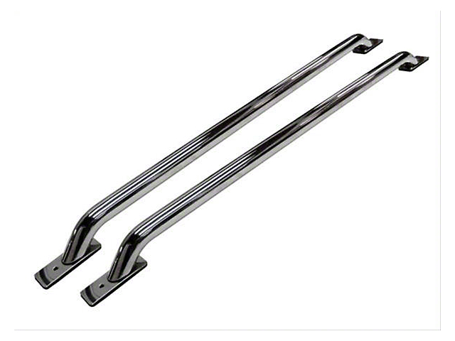Stake Pocket Bed Rails; Polished (11-16 F-350 Super Duty w/ 6-3/4-Foot Bed)