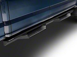 Rough Country Cab Length DS2 Drop Side Step Bars; Black (17-22 F-250 Super Duty SuperCrew)