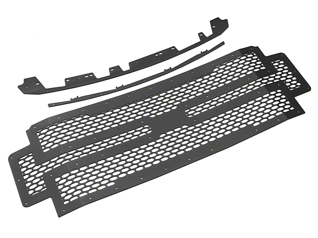 Rough Country Mesh Upper Replacement Grille; Black (17-19 F-350 Super Duty)