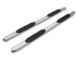 Barricade 5-Inch Oval 60 Degree Bent End Side Step Bars; Stainless Steel (17-22 F-250 Super Duty SuperCab)