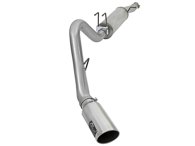 AFE MACH Force-XP 4-Inch Single Exhaust System with Polished Tip; Side Exit (17-22 6.2L, 7.3L F-350 Super Duty)