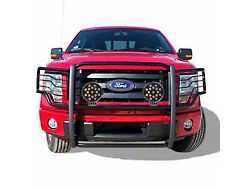Grille Guard with 7-Inch Round LED Lights; Black (11-16 F-250 Super Duty)