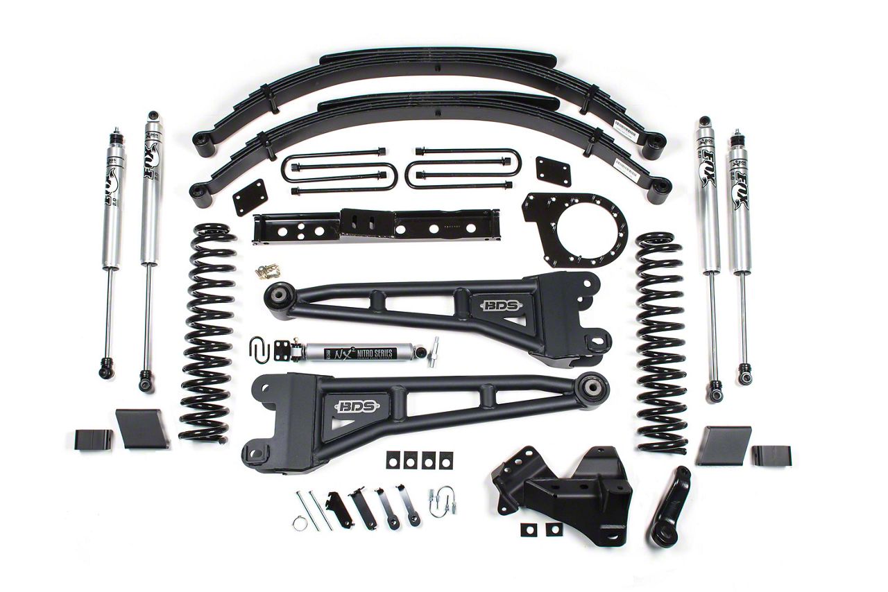 BDS F-350 Super Duty 6-Inch Radius Arm Suspension Lift Kit with Rear ...