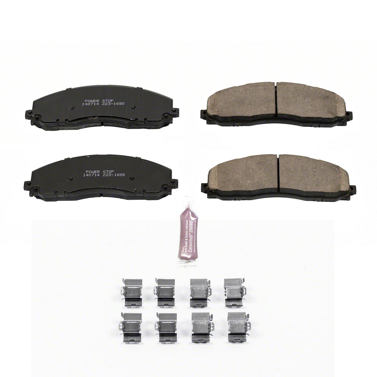 Power Stop Front /& Rear Ceramic Brake Pads For 2013-2017 Ford F-250 Super Duty