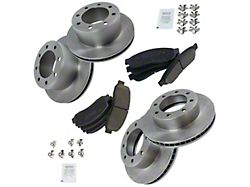 Ceramic 8-Lug Brake Rotor and Pad Kit; Front and Rear (11-12 4WD F-250 Super Duty)