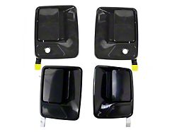 Exterior Door Handles; Front and Rear; Paint to Match Black (11-16 F-250 Super Duty)