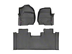 Weathertech DigitalFit Front and Rear Floor Liners for Vinyl Floors; Black (17-22 F-250 Super Duty SuperCab w/ Front Bench Seat)