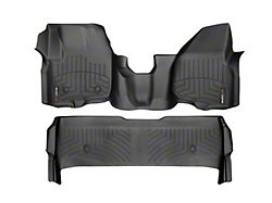 Weathertech DigitalFit Front Over the Hump and Rear Floor Liners; Black (2012 F-250 Super Duty SuperCrew w/ Factory Dead Pedal; 13-16 F-250 Super Duty SuperCrew)