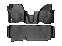 Weathertech DigitalFit Front Over the Hump and Rear Floor Liners; Black (2012 F-250 Super Duty SuperCab w/ Factory Dead Pedal; 13-16 F-250 Super Duty SuperCab)